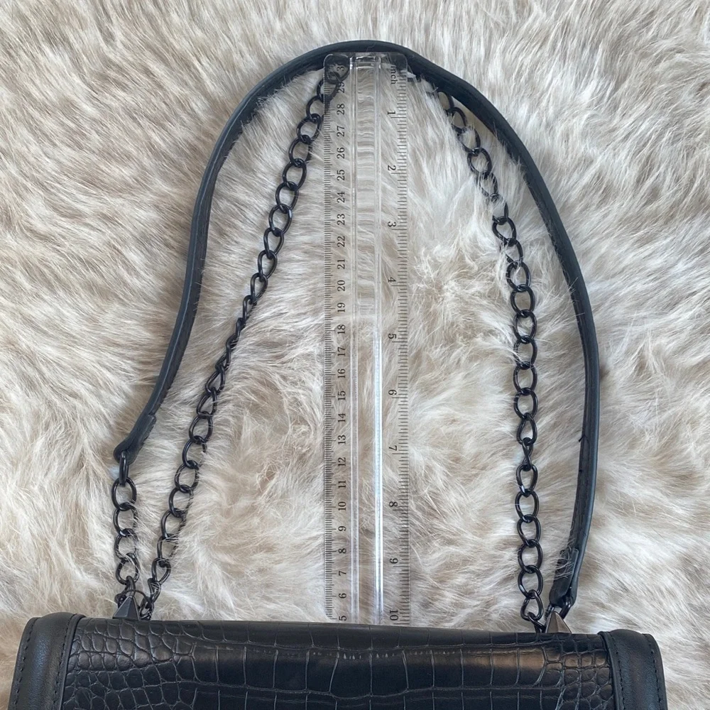 Call-it-Spring Black Croc-Embossed Women's Bag - Picture 14 of 14
